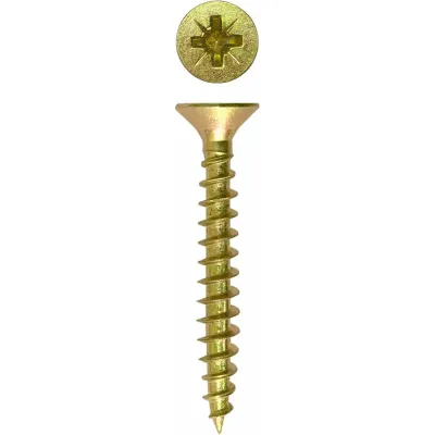 Универсальный саморез Rizzel Pz 4,5x40 желтый цинк 5000 шт 00-00464332