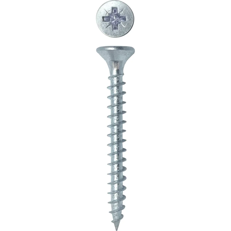Универсальный саморез Rizzel Pz 3,0x30 белый цинк 16000 шт 00-00464304