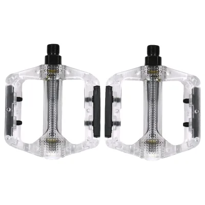Педали Feimin FP-801clear, 110х100мм, BMX, база пластик, стальная ось, 327гр, прозрачные, подшипник H000010702