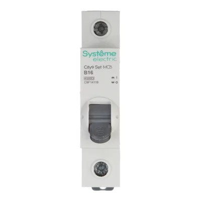 Автоматический выключатель модульный Systeme Electric City9 Set 1P 16А тип B 4,5 кА 230 В (C9F14116)
