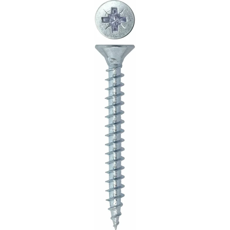 Универсальный саморез Rizzel Pz 4,5x50 белый цинк 3500 шт 00-00464474