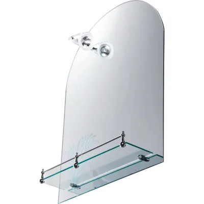 Зеркало LEDEME 650х500 с полочкой и светильником L632 из 2-х частей 895150