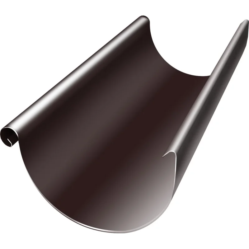 Желоб полукруглый Grand Line GL PU 125 мм 2,5м RAL 8017 ШК 087955