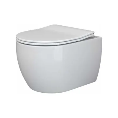 Подвесной унитаз Ceramicanova PLAY Rimless с крепежом, с сиденьем-крышкой с микролифтом CN3001