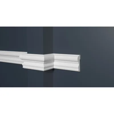 Стеновой молдинг Decor-Dizayn ударопрочный влагостойкий под покраску 44Х16Х2000 мм DD400