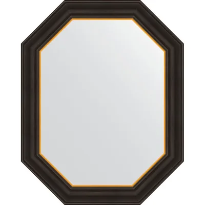 Зеркало в багетной раме EVOFORM черное дерево с золотом 71 мм, 58x73 см BY 7286