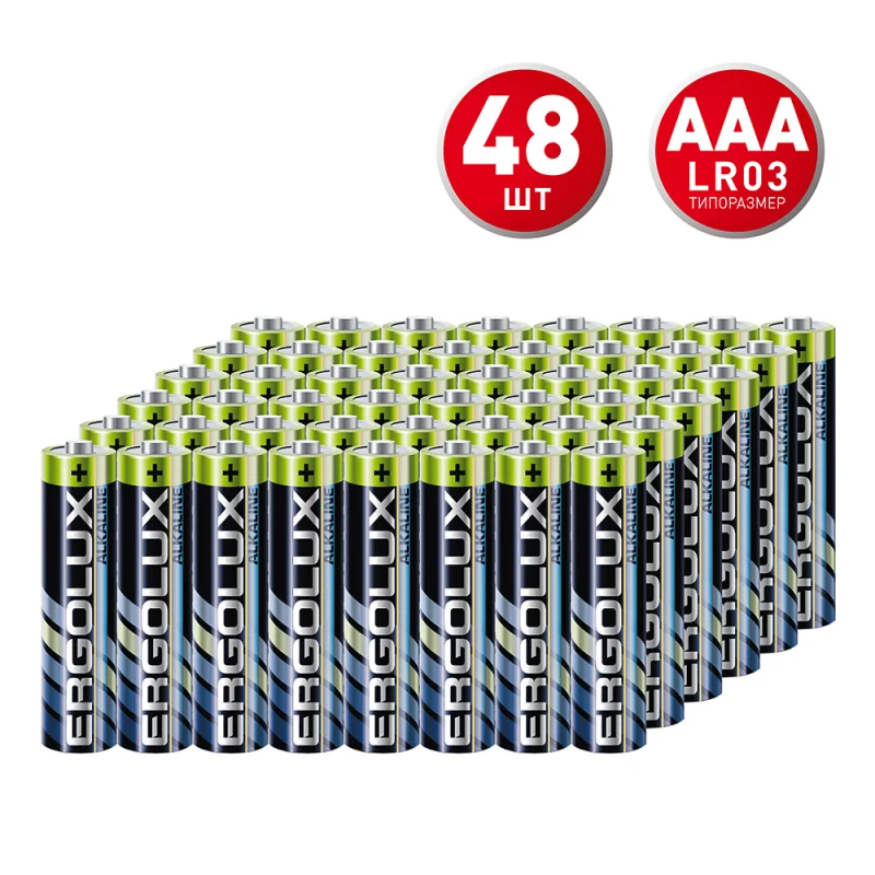 ΠΠ°ΡΠ°ΡΠ΅ΠΉΠΊΠ° Ergolux Alkaline ΠΠΠ ΠΌΠΈΠ·ΠΈΠ½ΡΠΈΠΊΠΎΠ²Π°Ρ LR03 1,5 Π (48 ΡΡ.) (LR03 BP8)