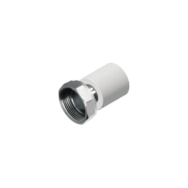 Муфта с накидной гайкой Политэк 20x1/2" pprc (белые) 9888202012