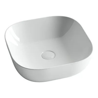 Умывальник чаша Ceramicanova Element накладная, квадратная 415х415х145 мм CN6010