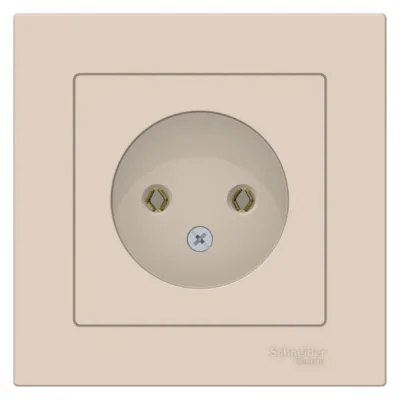 Розетка Systeme Electric AtlasDesign встраиваемая бежевая без заземления (ATN000240)