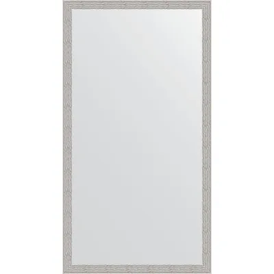 Зеркало EVOFORM в багетной раме - волна алюминий 46 mm (71x131 cm) 3294