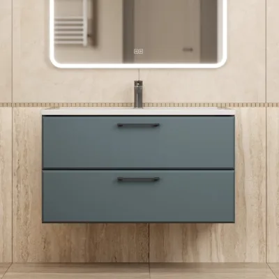 Тумба под раковину для ванной Uperwood Foster New_90 см, подвесная, серый графит TFosterNEW90g