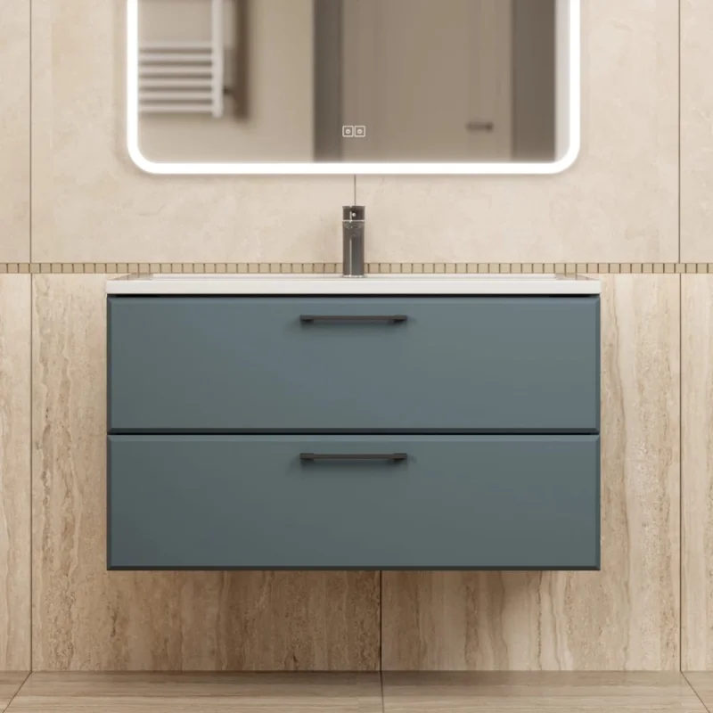 Тумба под раковину для ванной Uperwood Foster New_90 см, подвесная, серый графит TFosterNEW90g