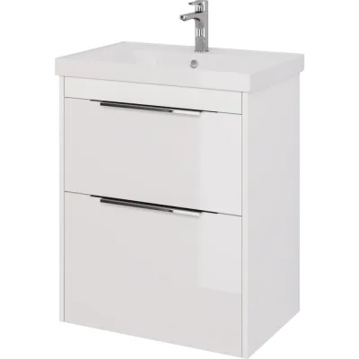 Подвесная тумба с раковиной Dreja prime, 70 см, 2 ящика, белый глянец - 99.9301-641600 99.9301K