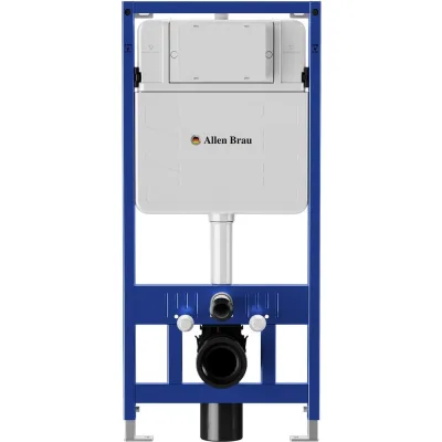 Инсталляция для подвесного унитаза ALLEN BRAU PNEUMATIC патрубки, без кнопки, 1112x115x500 мм 00306274