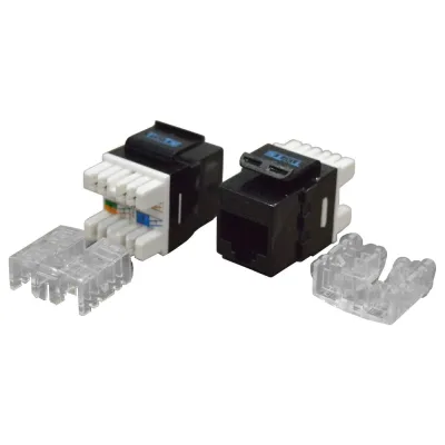 Модуль Keystone RJ45, кат.6, UTP, 180 градусов, черный, TWT-OK45UTP180/6-BK