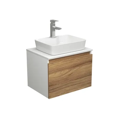 Комплект для ванной Bauedge 3 предмета (тумба Bau Dream Blackwood 60 + раковина BAU Cerama 48x37, с отверстием под смеситель, белая, смеситель Hotel Still) BD1864