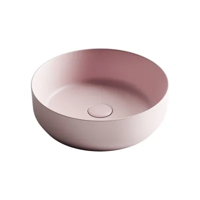 Умывальник чаша Ceramicanova Element накладная, круглая, цвет розовый матовый, 390х390х120 мм CN6022MP