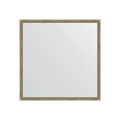 Зеркало EVOFORM в багетной раме - витая латунь 26 mm (58x58 cm) 0617