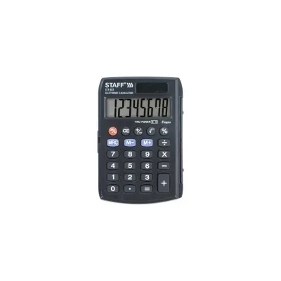 Карманный калькулятор STAFF STF-883 95х62мм, 8 разрядов, двойное питание, 250196
