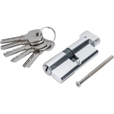 Цилиндровый механизм с вертушкой AJAX AX202/70 mm 30+10+30 CP хром 5 кл. 39871
