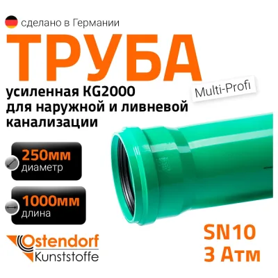 Труба ливневой канализации Ostendorf 250х1000 мм 770740