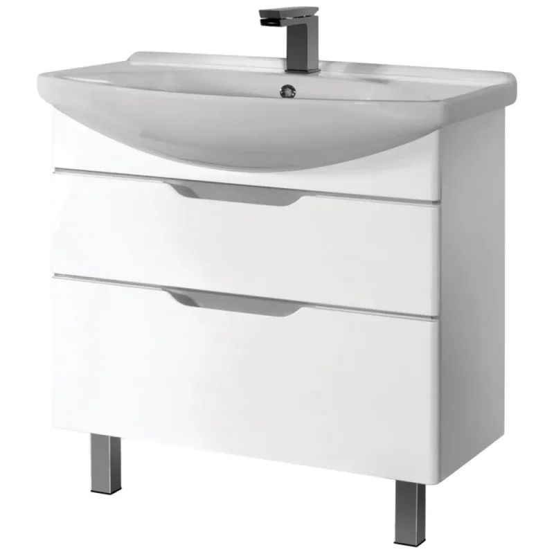 Тумба Dreja eco Laguna Plus 105, белый лак, 2 ящика, органайзер 99.0108