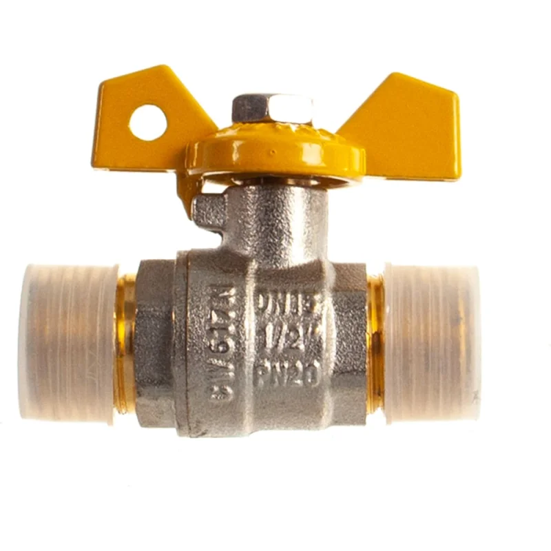 Шаровой кран Terma для газа 1/2н/н бабочка 26055