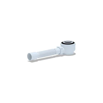 Сифон для поддона АНИ Пласт 74 мм, 1 1/2x50, гофра, 40х50, клик-клак E415CL 025-0505