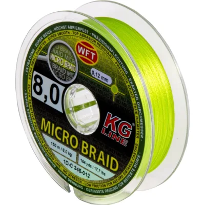 Плетеная леска WFT KG MICRO BRAID Chartreuse 150/0120 1D-C-345-012