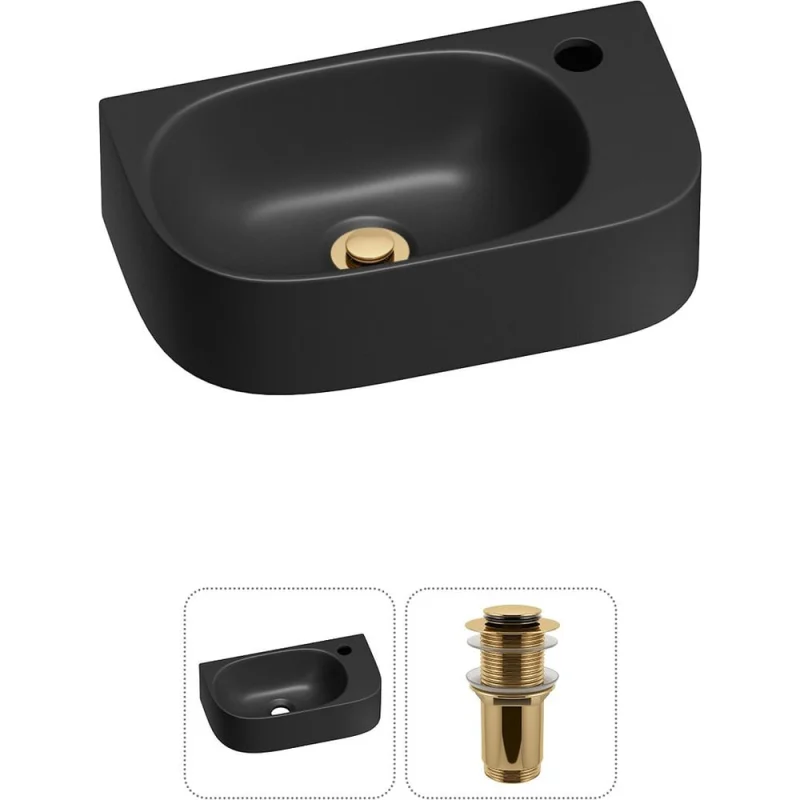 Комплект Wellsee 2 в 1 Lavinia Boho Bathroom Sink накладная/подвесная раковина 40x22 см 20216319R