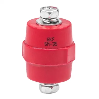 Изолятор EKF PROxima SM-35 IP30 380 А с болтом и шайбой пластиковый красный (10 шт.) (plc-sm-35)