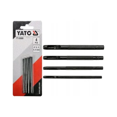 Набор пробойников для кожи YATO 2,3,4,5мм 4 предмета YT-35880 371435880 092 1