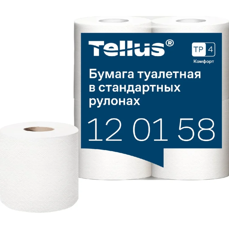 Туалетная бумага TORK /Tellus Advanced в стандартных рулонах Т4 4 рул. в уп. арт. 21158 120158
