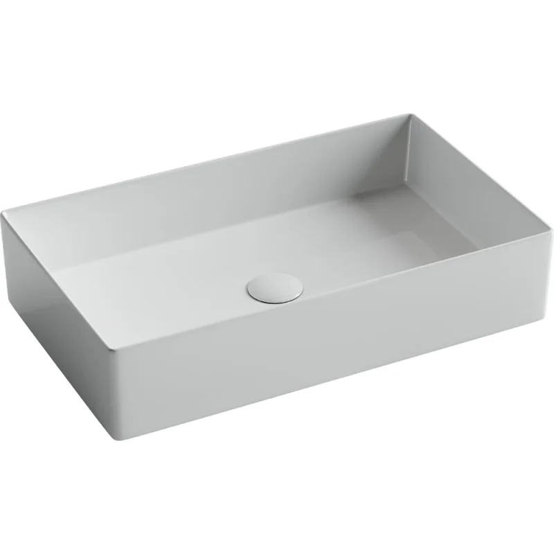 Раковина накладная прямоугольная Ceramicanova 601x361x130, цвет белый, арт. CN6070