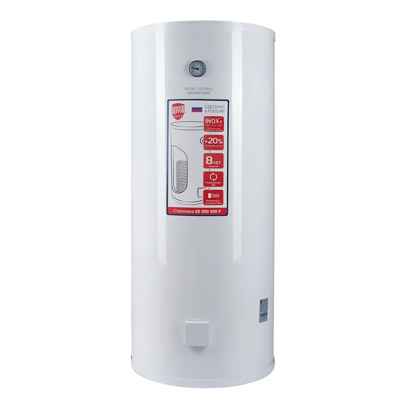 Водонагреватель накопительный Royal Thermo Aquatec Inox RTWX 200 косвенного нагрева 200 л 35 кВт напольный вертикальный