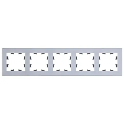 Рамка Systeme Electric AtlasDesign Nature пятиместная алюминий (ATN320305)
