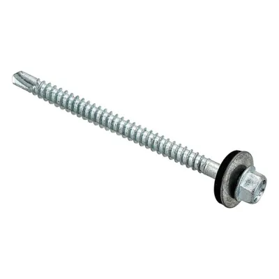 Кровельные саморезы с буром Стройбат 4,8x70 белый 240531