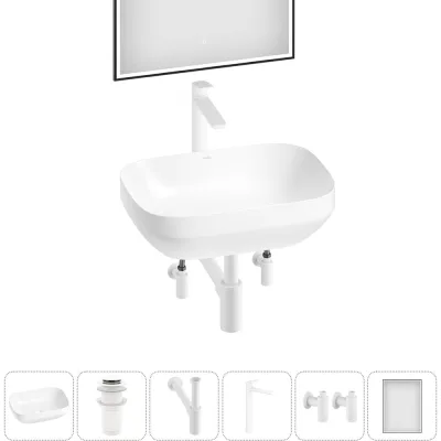Набор Wellsee 6 в 1 Air Gap S накладная раковина 50x35 см 20218874R