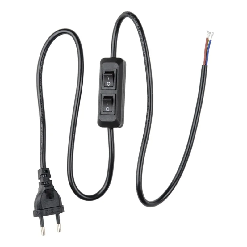 Сетевой шнур с вилкой Uniel UCX-C90/02A-100 BLACK UL-00007465