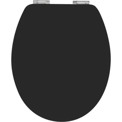 Cиденье для унитаза Wirquin Black Touch ЧЕРНЫЙ БАМБУК микролифт, крепления, нержавеющая сталь 420722853