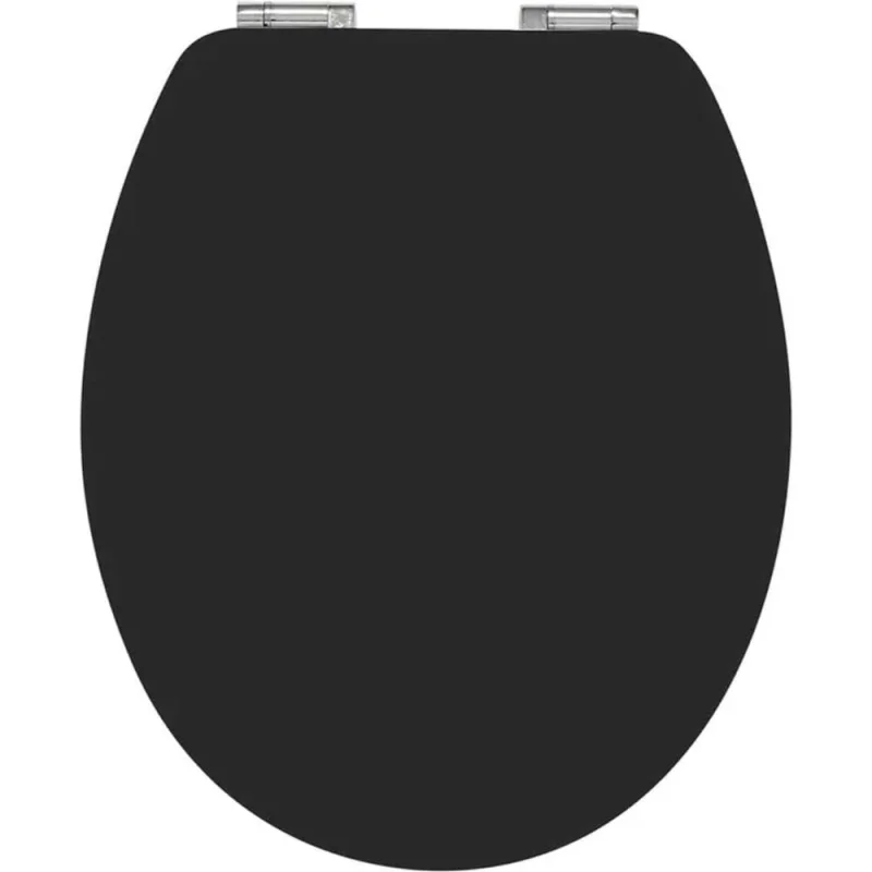 Cиденье для унитаза Wirquin Black Touch ЧЕРНЫЙ БАМБУК микролифт, крепления, нержавеющая сталь 420722853