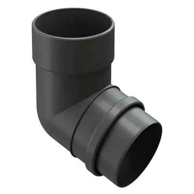 Колено трубы Docke Lux пластиковое d100 мм 72° графитовый серый RAL 7024