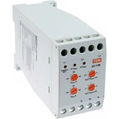 Реле контроля фаз TDM ELECTRIC ЕЛ-11М-3х380В 1п-контакт SQ1504-0005