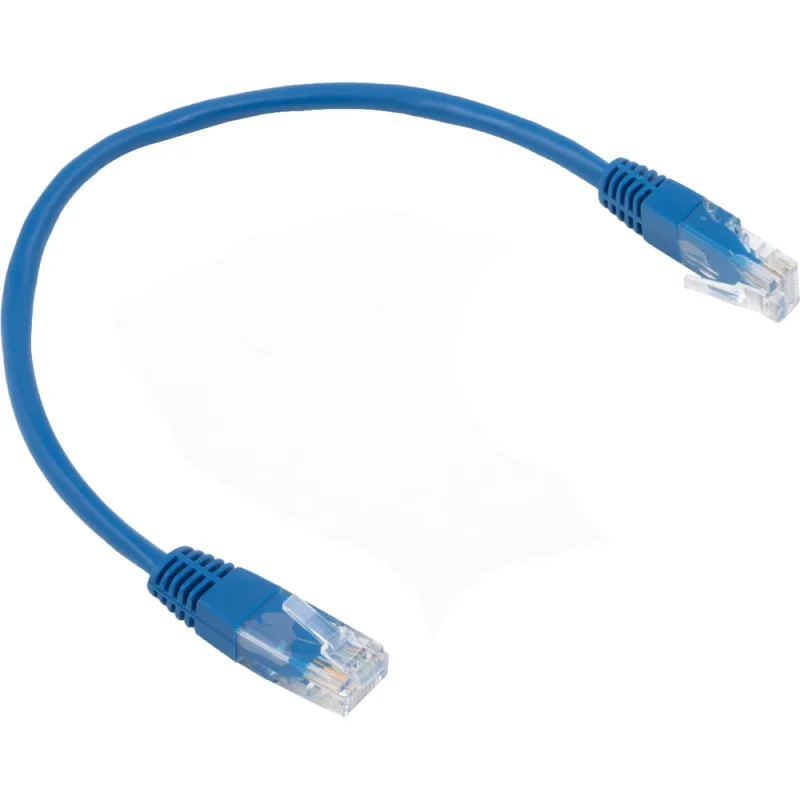 Кабель патч-корд A1 0.25 м., U/UTP, 5e, медь, синий A1-LCU5E-C-0.25M-BL