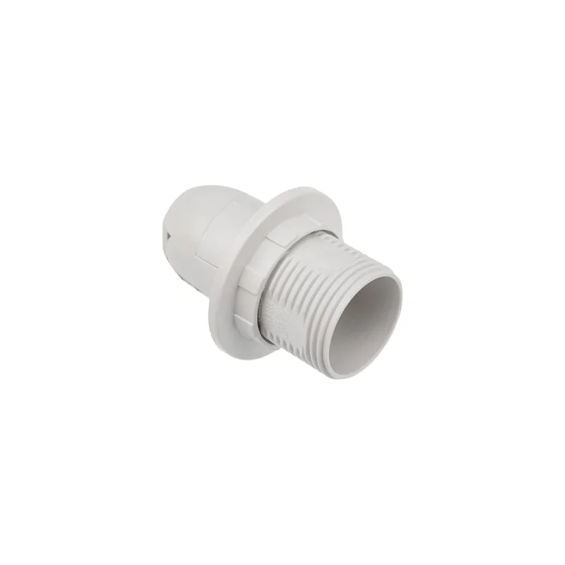 Пластиковый патрон REXANT термостойкий с кольцом Е14 белый 11-8823