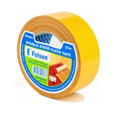 Двусторонняя тканевая лента Folsen 50ммх10м 032155010