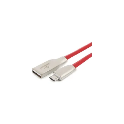 Кабель Cablexpert USB 2.0 AM/microB, серия Gold, длина 1.8 м, красный, блистер, CC-G-mUSB01R-1.8M