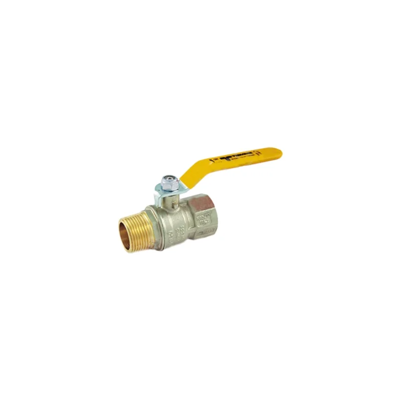 Шаровой кран для газа Tiemme Tornado НВ, 1/2", желтый рычаг 2390013