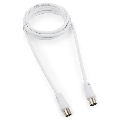 Телевизионный кабель Cablexpert Coaxial M/F 1.8 м белый CCV-515-W